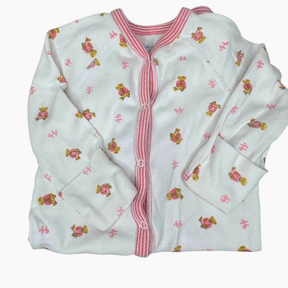 Ralph Lauren one piece baby‎ outfit Pink Bears Size 6 months - Picture 1 of 6